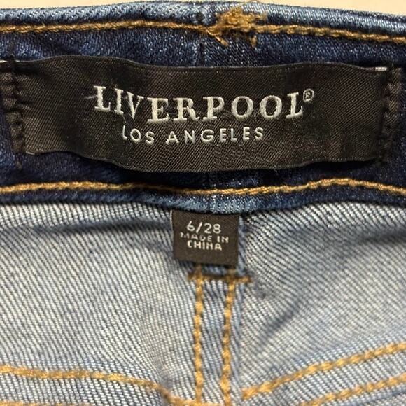 Liverpool Kennedy Straight Leg Mid Rise Blue Jeans Womens Size 6/28 - Picture 5 of 9